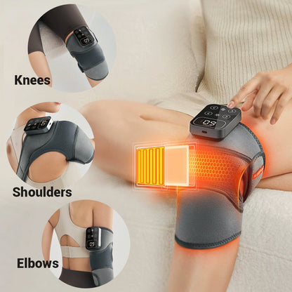 🔥 50% DE RÉDUCTION! 💆‍♂️ GENOUILLÈRES CHAUFFANTES - 3 Modes de Chaleur & Massage Vibrant, Rechargeable USB, Confort Articulaire pour Sport et Détente 🌟🧴